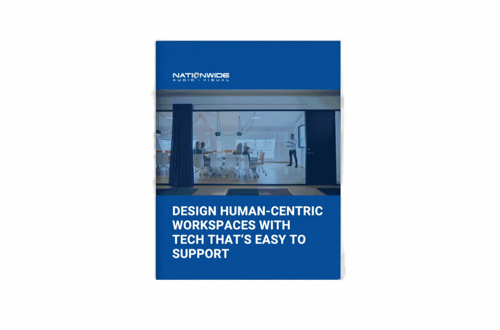 Animated thumbnail image of the Design Human-Centric Workspaces with Tech That's Easy to Support guide.